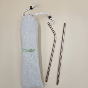 Rose Gold Stainless Steel Straw Set